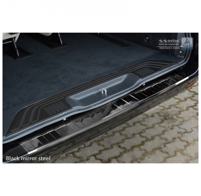 Black Mirror Protector Paragolpes Trasero Acero Inox Mercedes Vito / V-Class 2014-'Ribs'